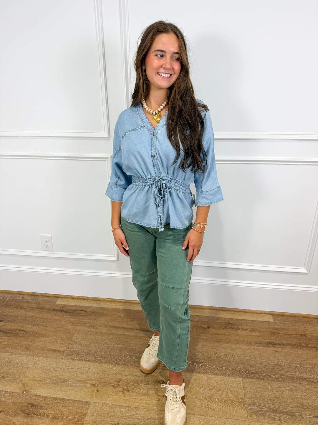 Denim Darling Collared Top