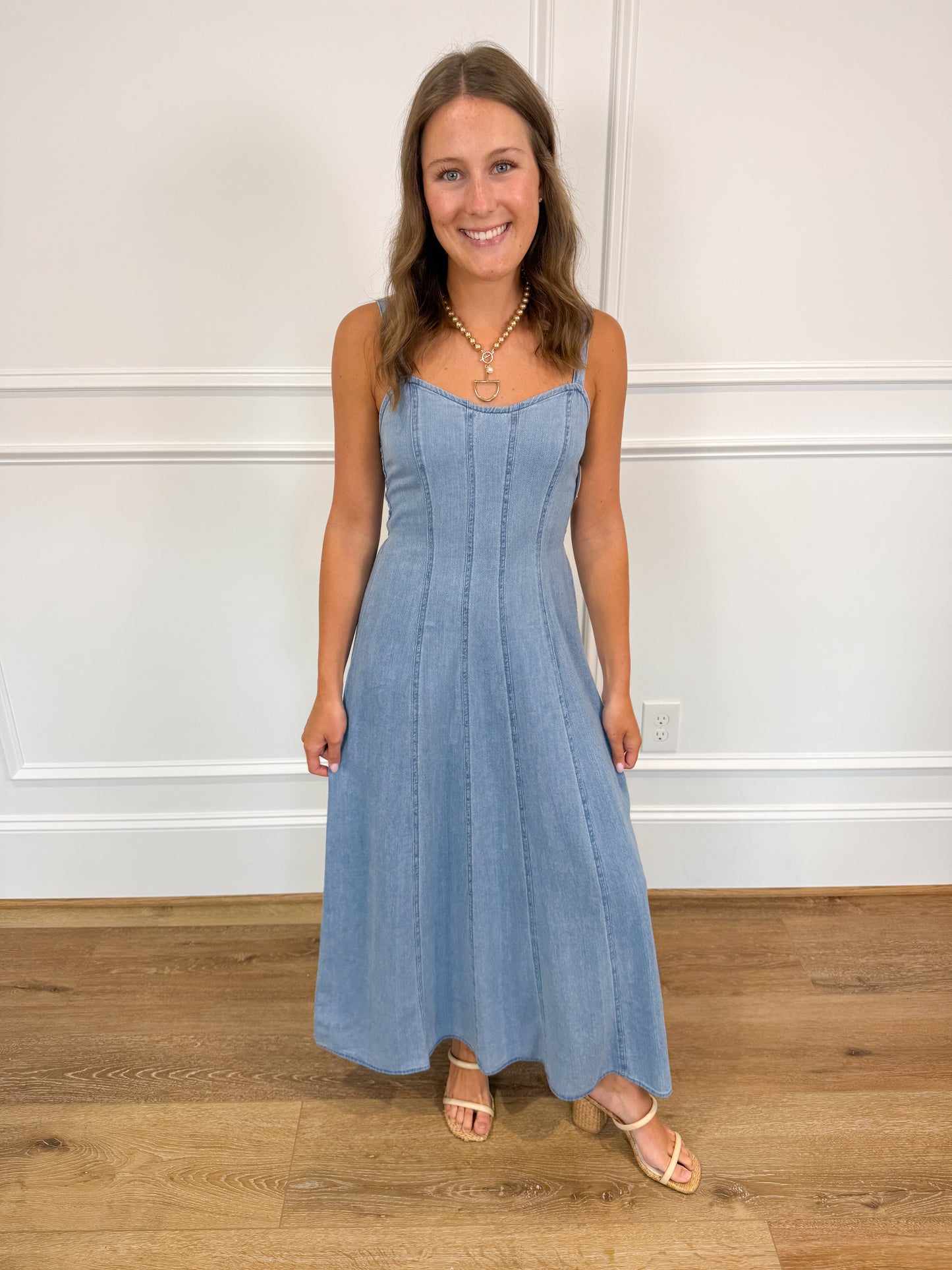 Z Supply Leonora Indigo Midi Dress