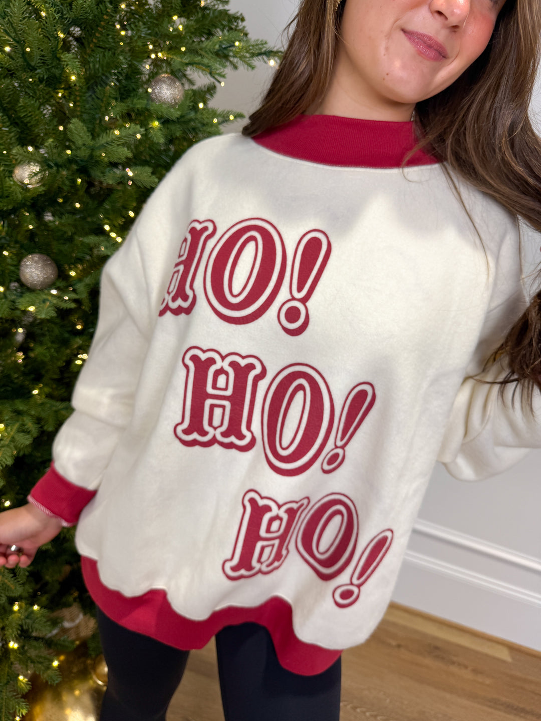 Merry &amp; Bright Reversible Mock Neck Sweatshirt