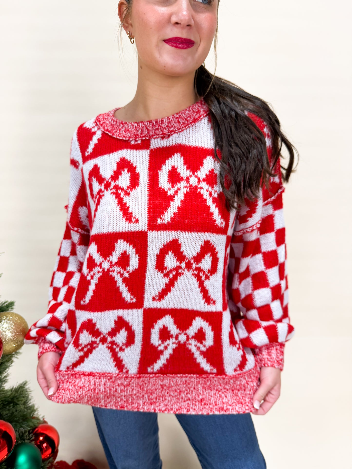 Christmas Bows Sweater