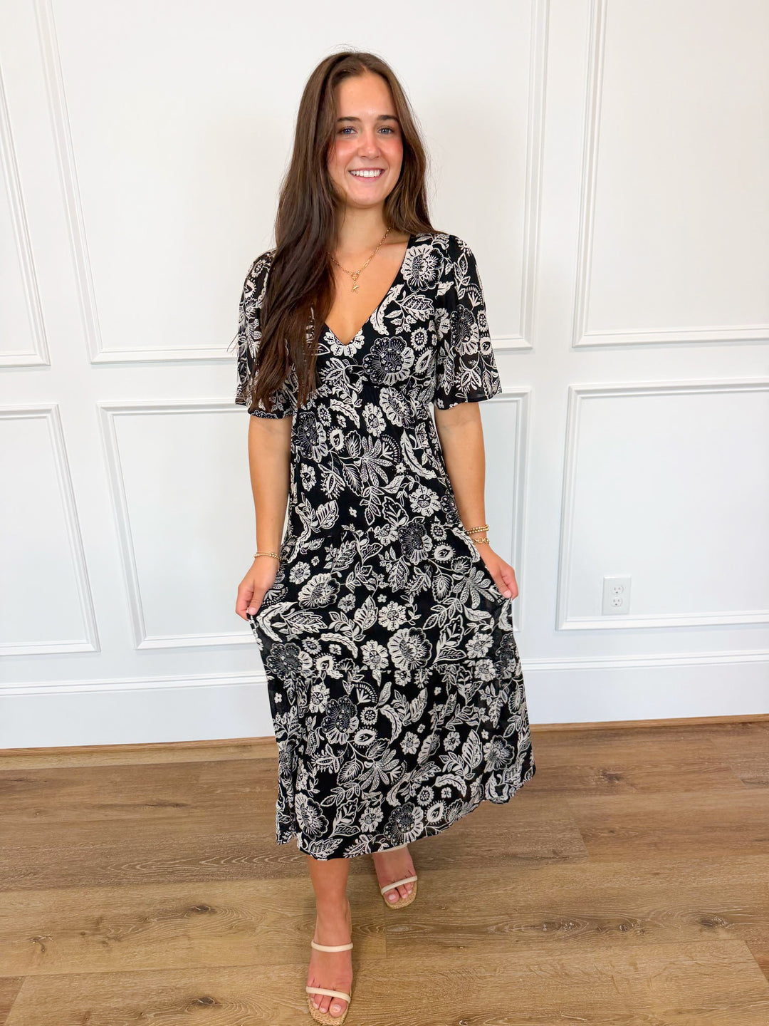 Z SUPPLY Lacey Floral Midi Dress