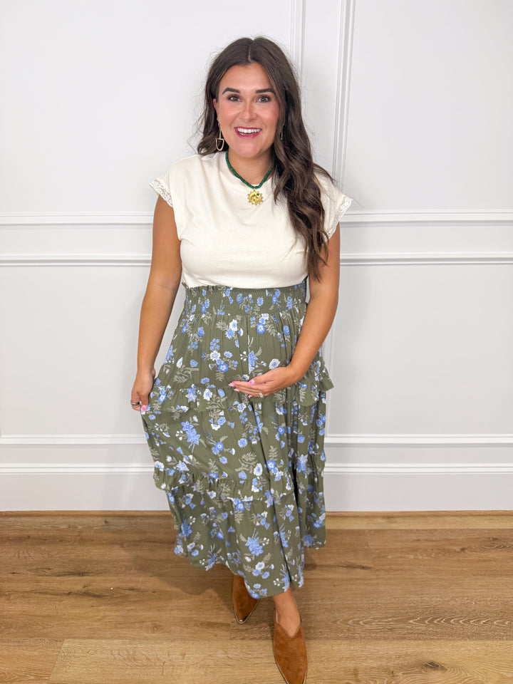 Bluebell Meadow Maxi Skirt