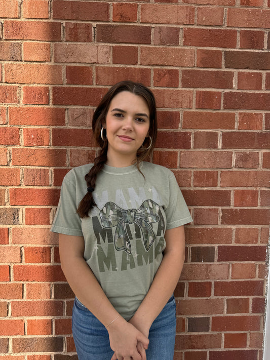 Camo Bow Mama Tee