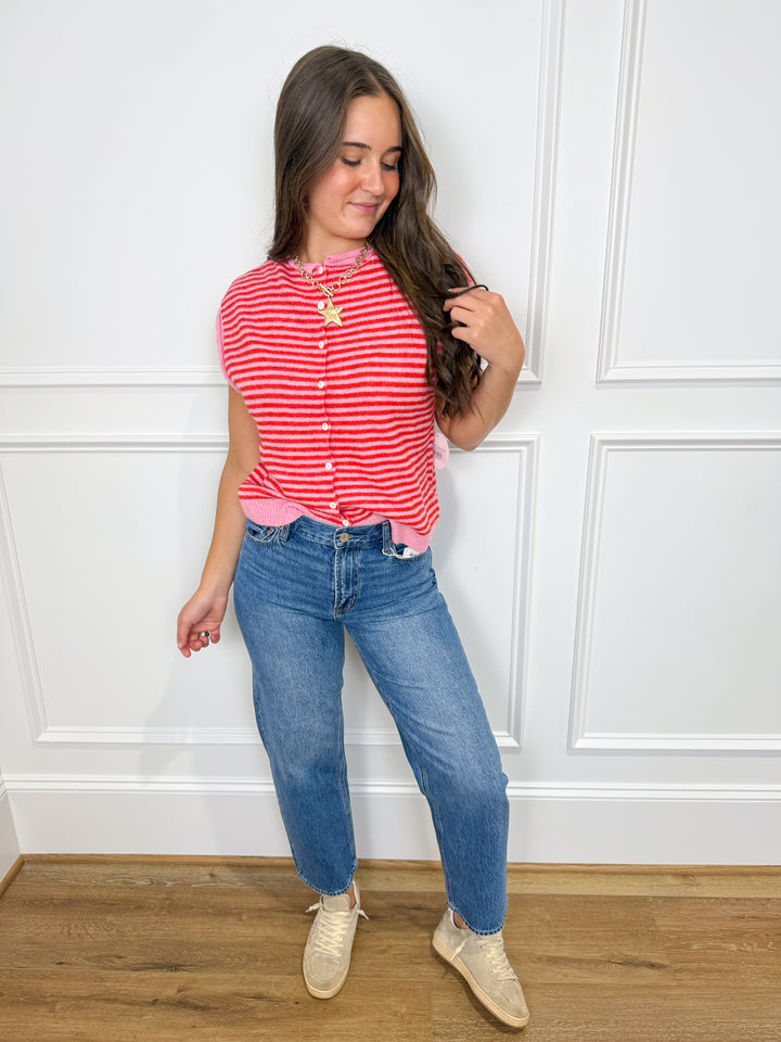 Sweetheart Stripe Knit Top