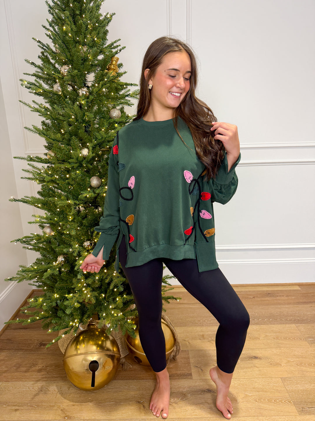 The Merry &amp; Bright Embroidered Sweatshirt