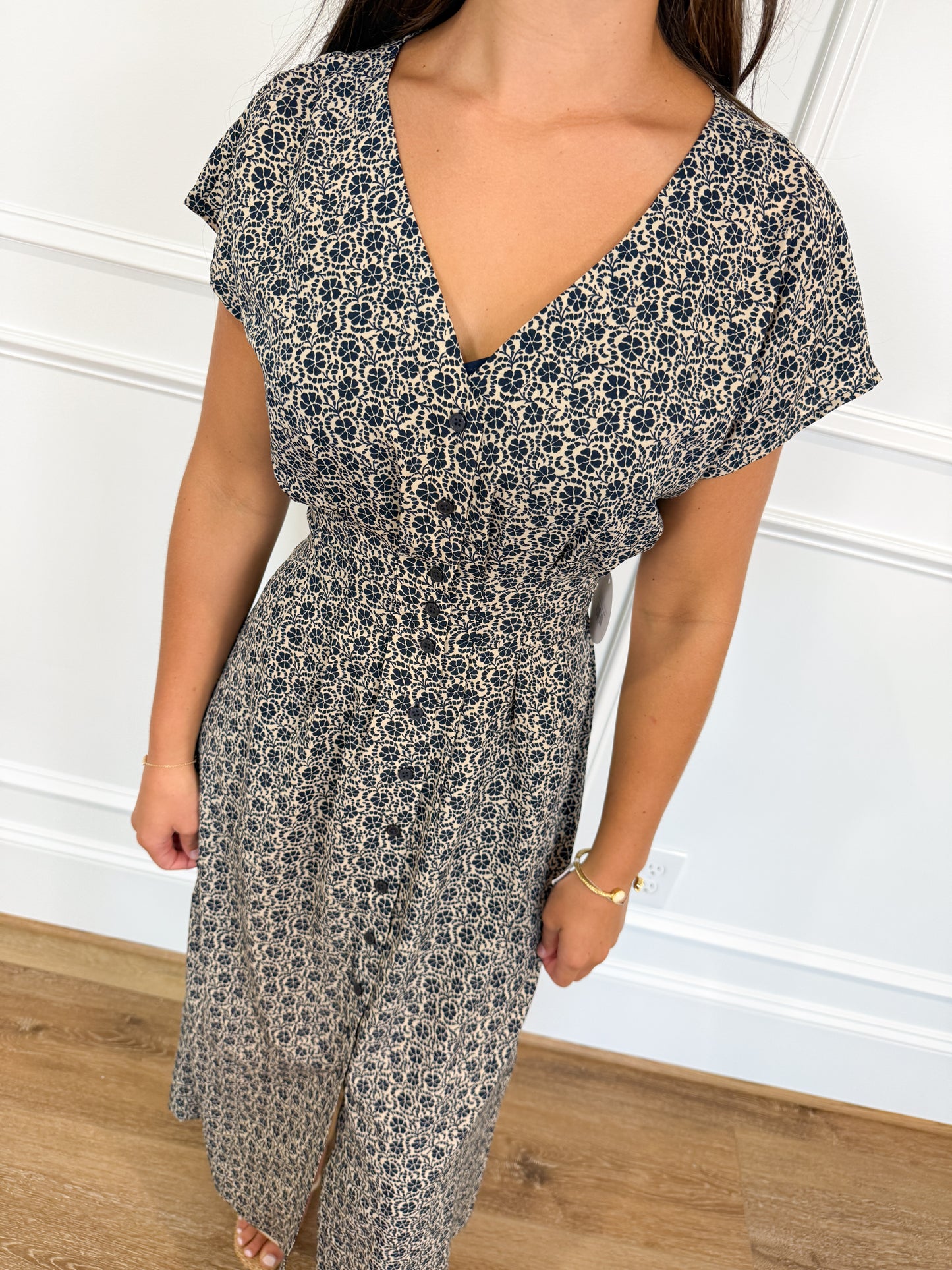Z Supply Sanna Iris Floral Midi Dress