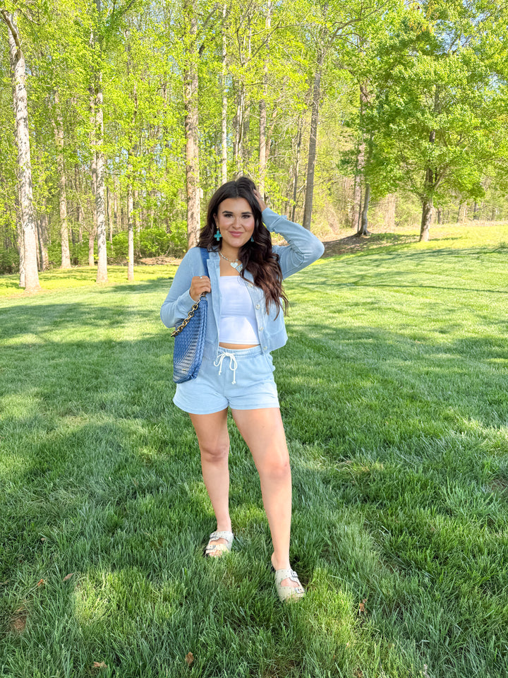 HUNTER KNIT DENIM SHORT