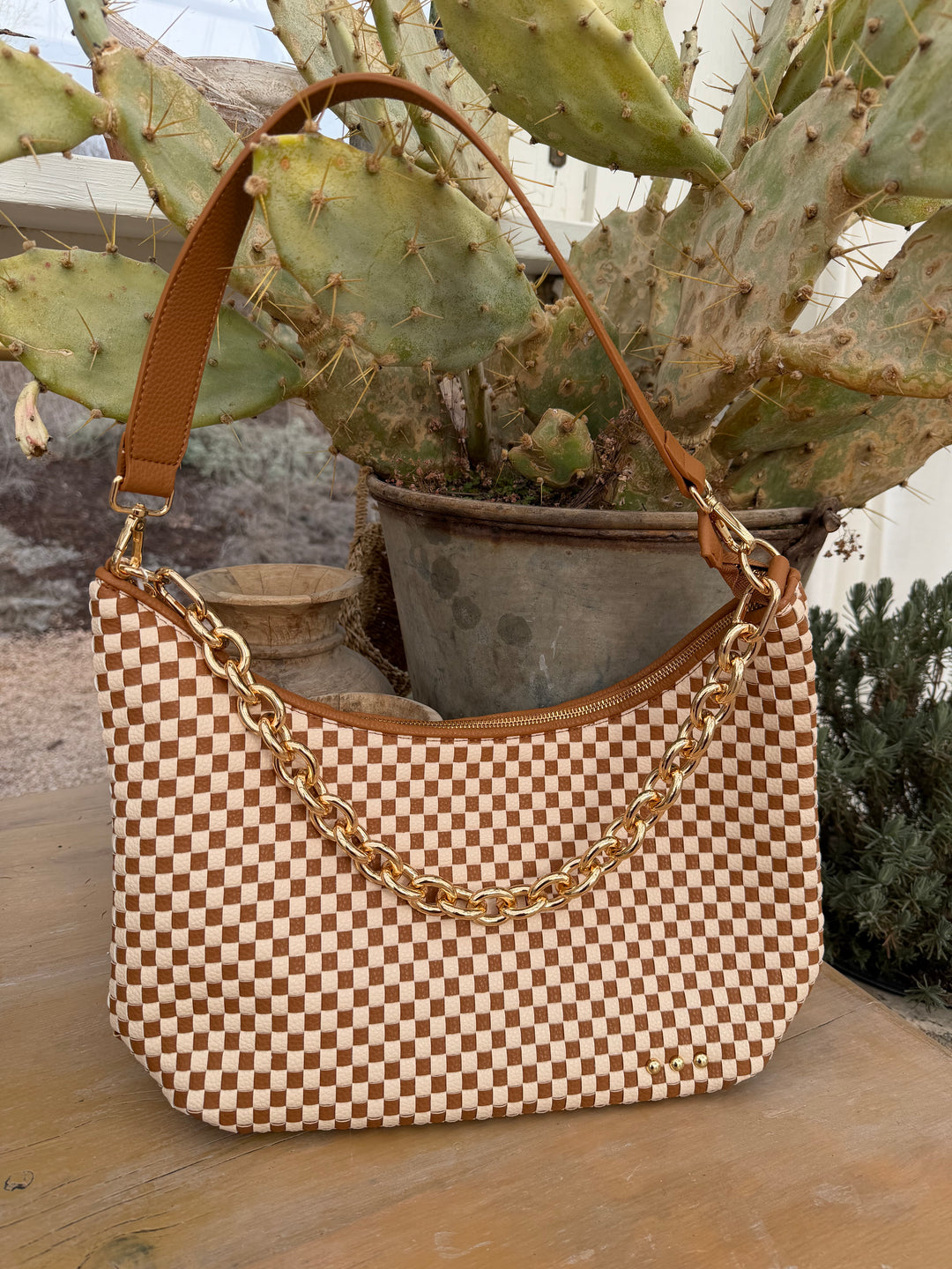 SIENNA SLOUCHY WOVEN SHOULDER BAG