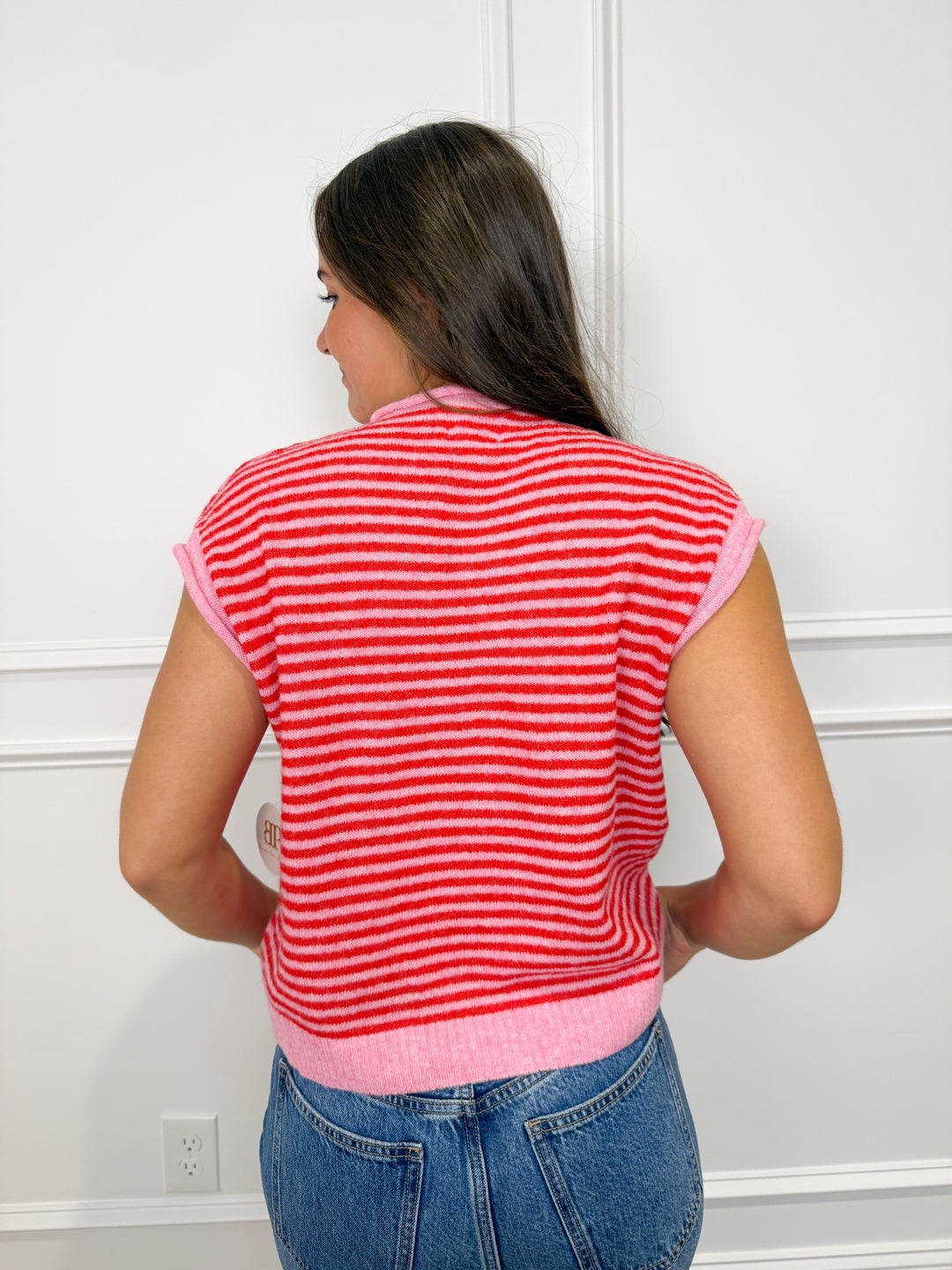 Sweetheart Stripe Knit Top