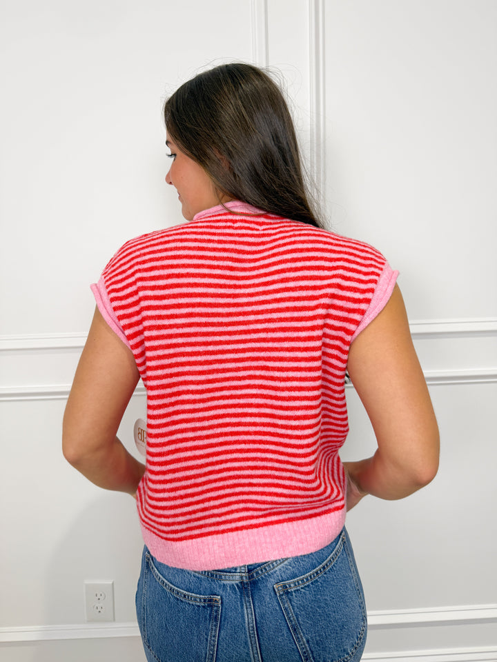Sweetheart Stripe Knit Top