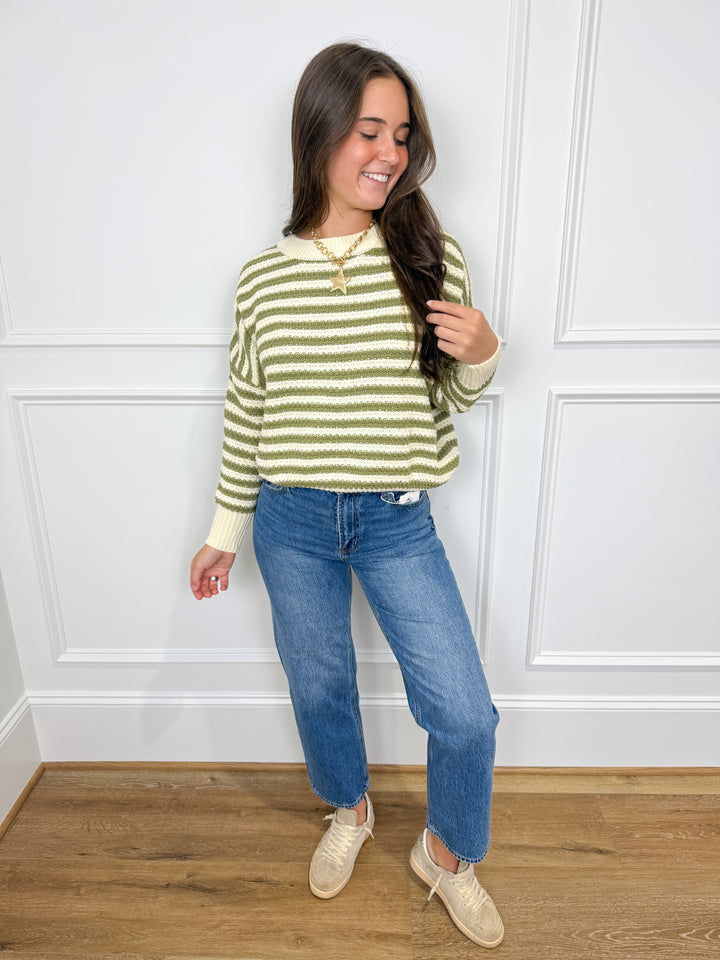 The Olive Grove Crochet Sweater