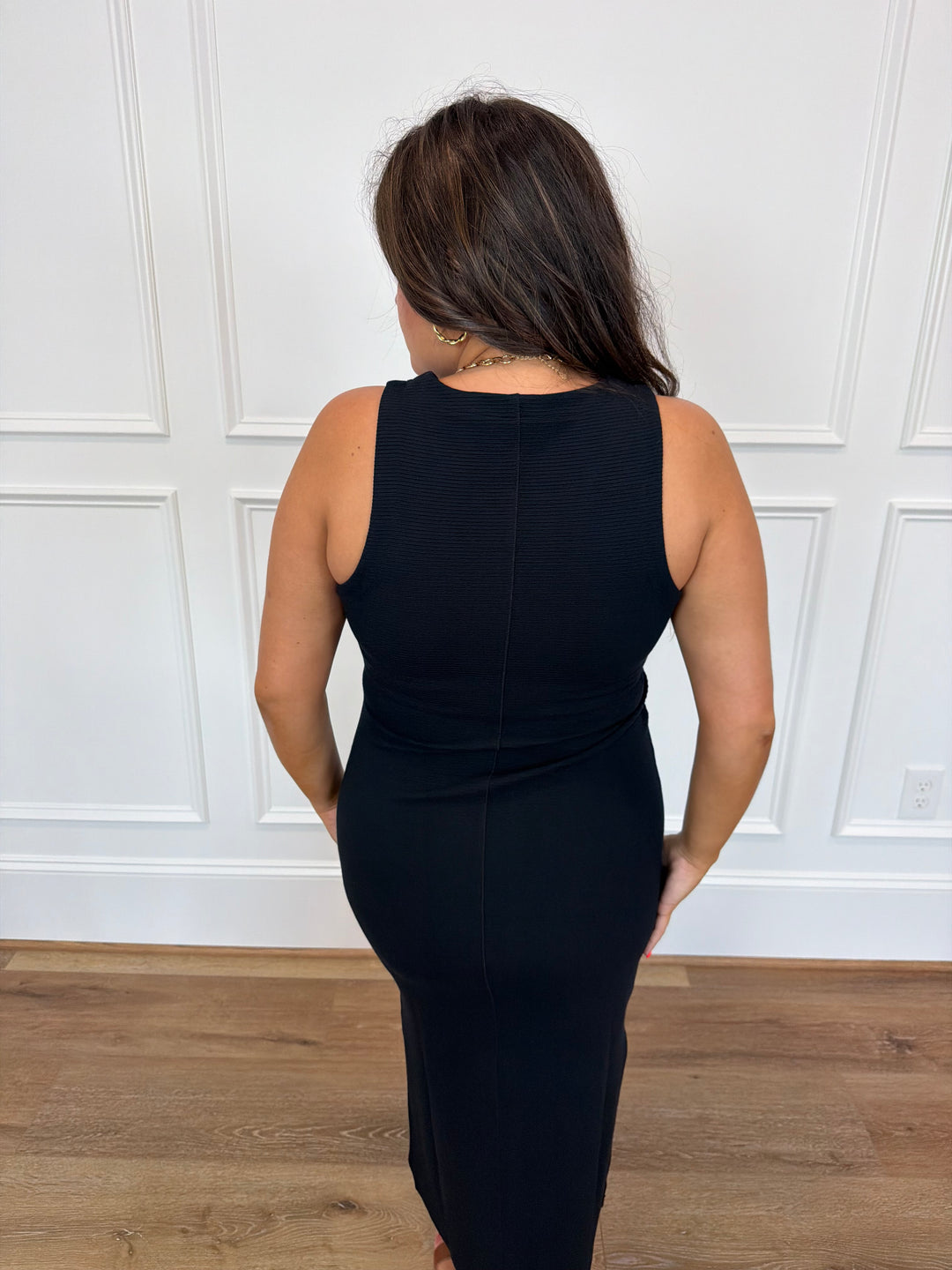 SPANX AirEssentials French Rib Maxi Tank Dress – Very Black
