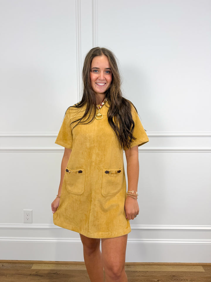 Saddle Season Suede Dress