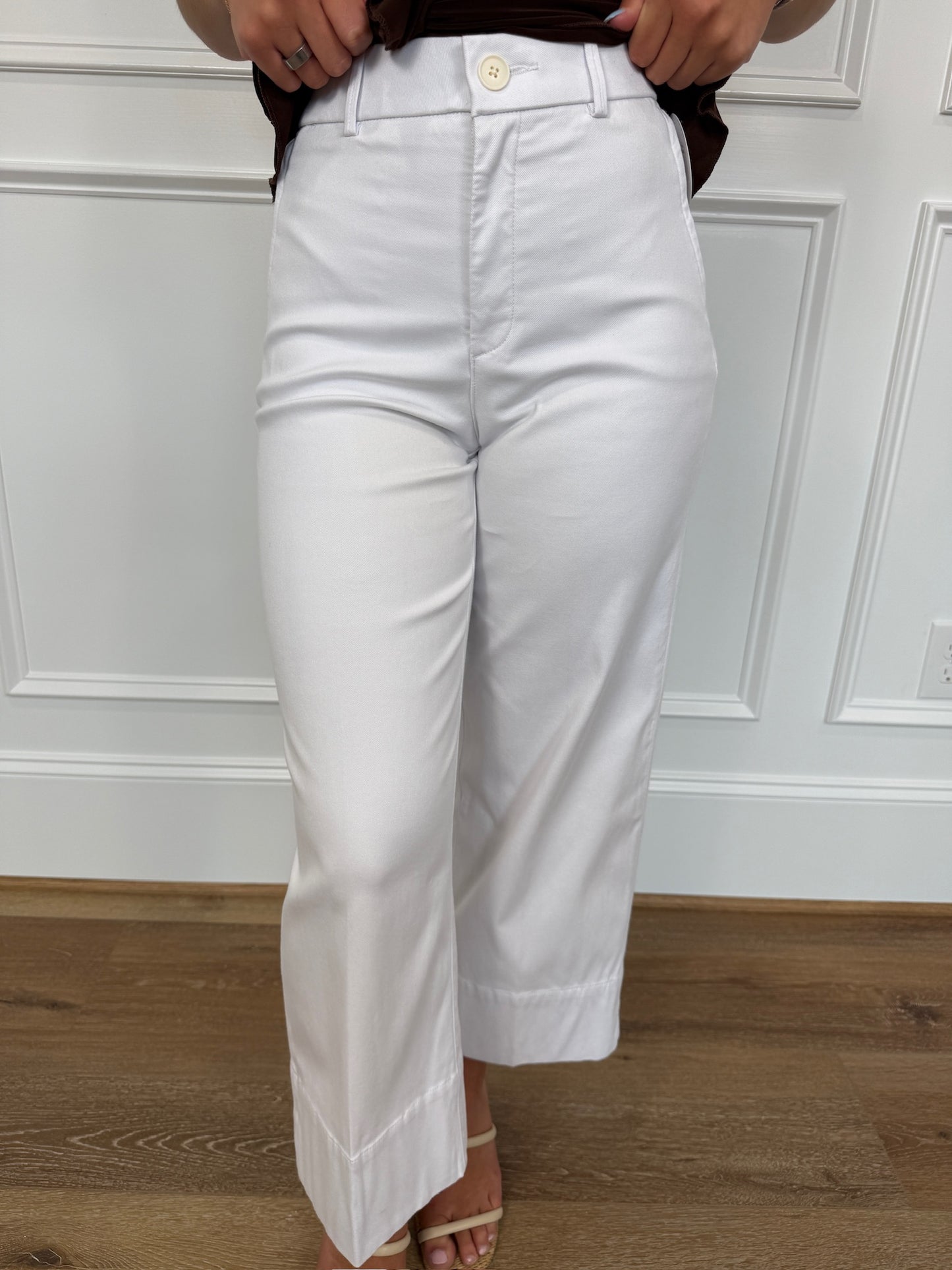 SPANX SUPERSMOOTH STRETCH TWILL CROPPED WIDE LEG PANT