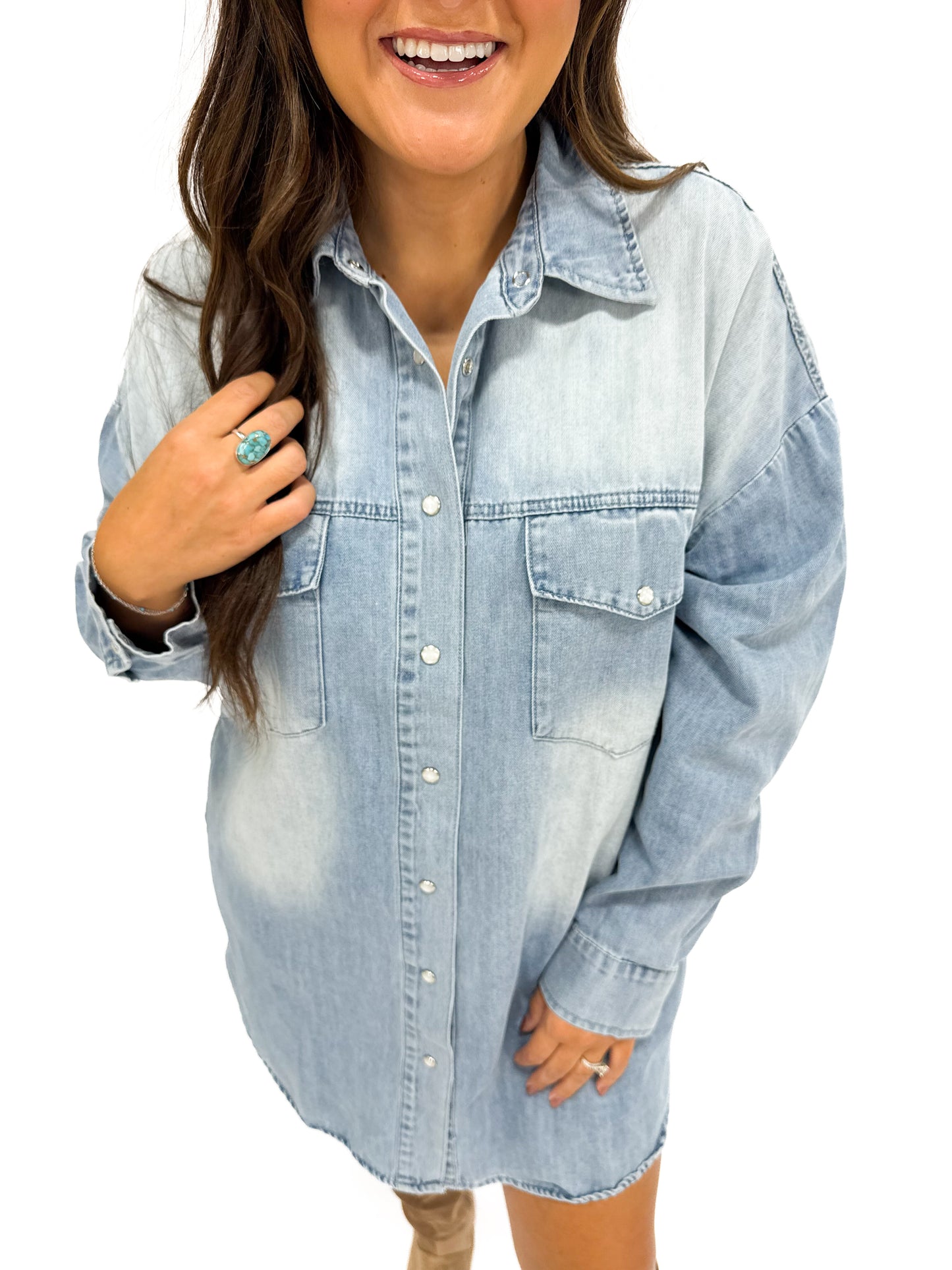 Decked Out Denim Dress