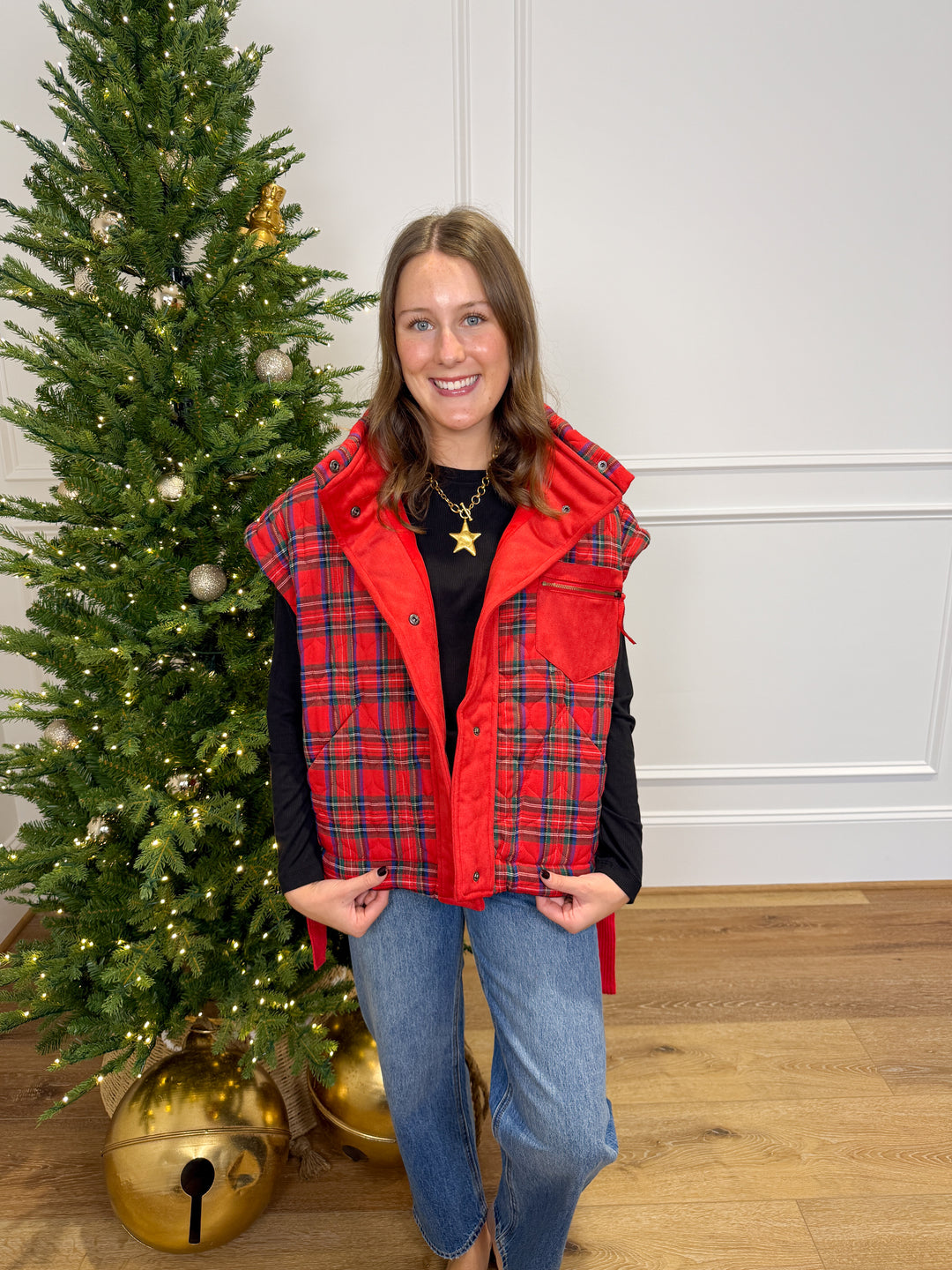 The Christmas Cabin Plaid Vest