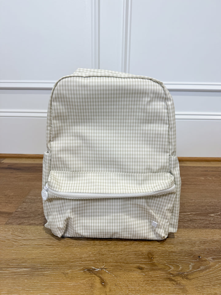 TRVL Design Backpacker – Gingham Pearl Gray