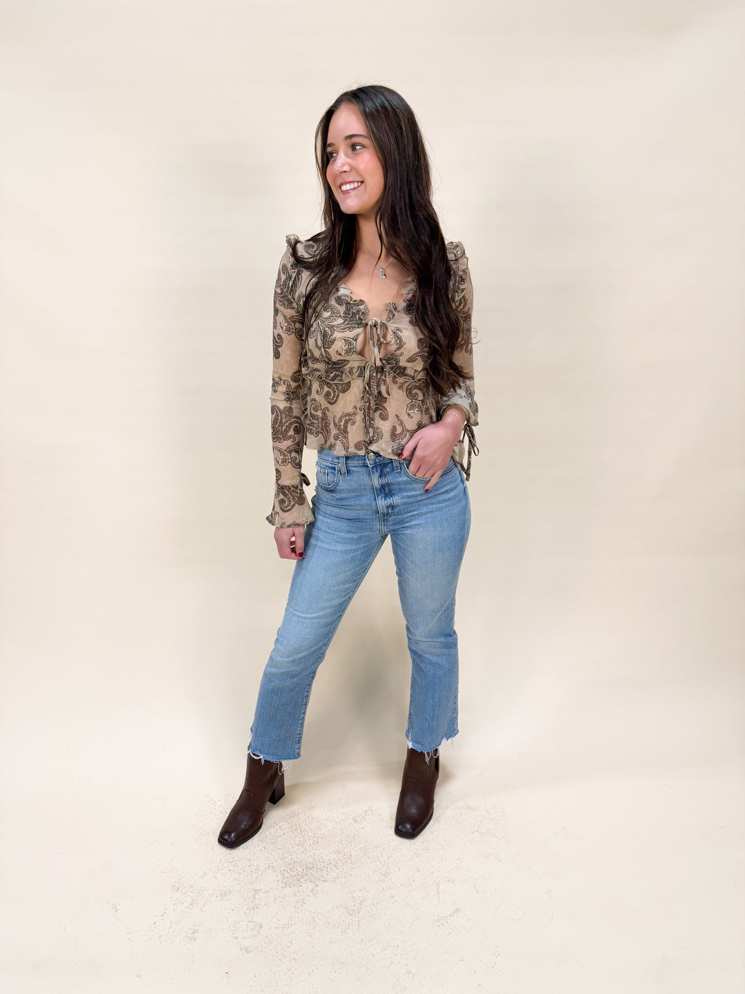 GOLDEN PAISLEY TOP