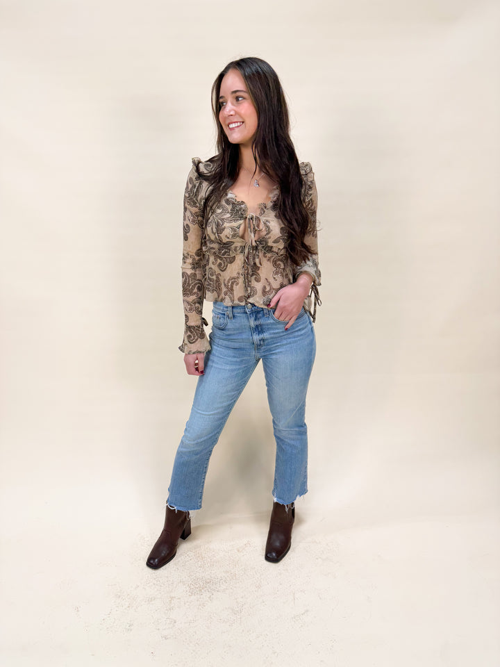 GOLDEN PAISLEY TOP
