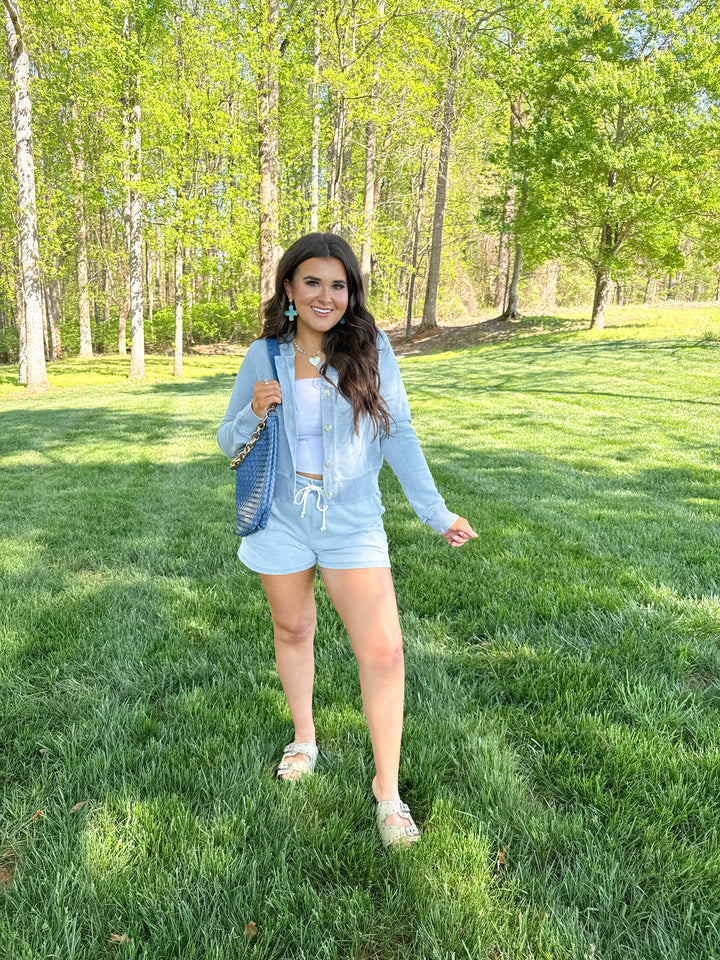 HUNTER KNIT DENIM SHORT