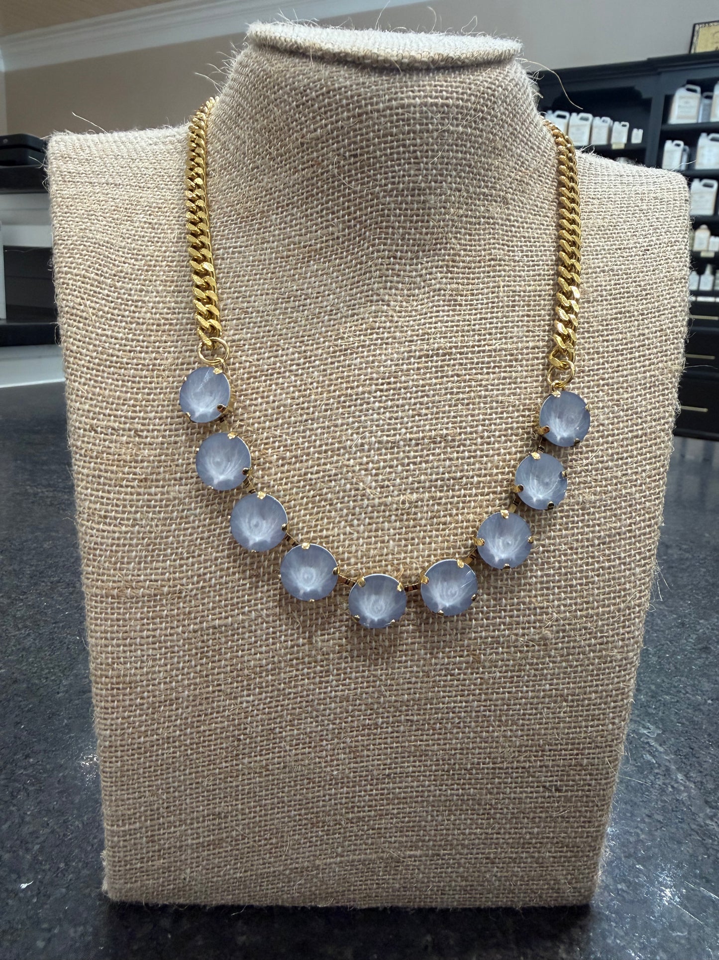 Tova Jewelry Mini Sofia Necklace - Ultra Baby Blue