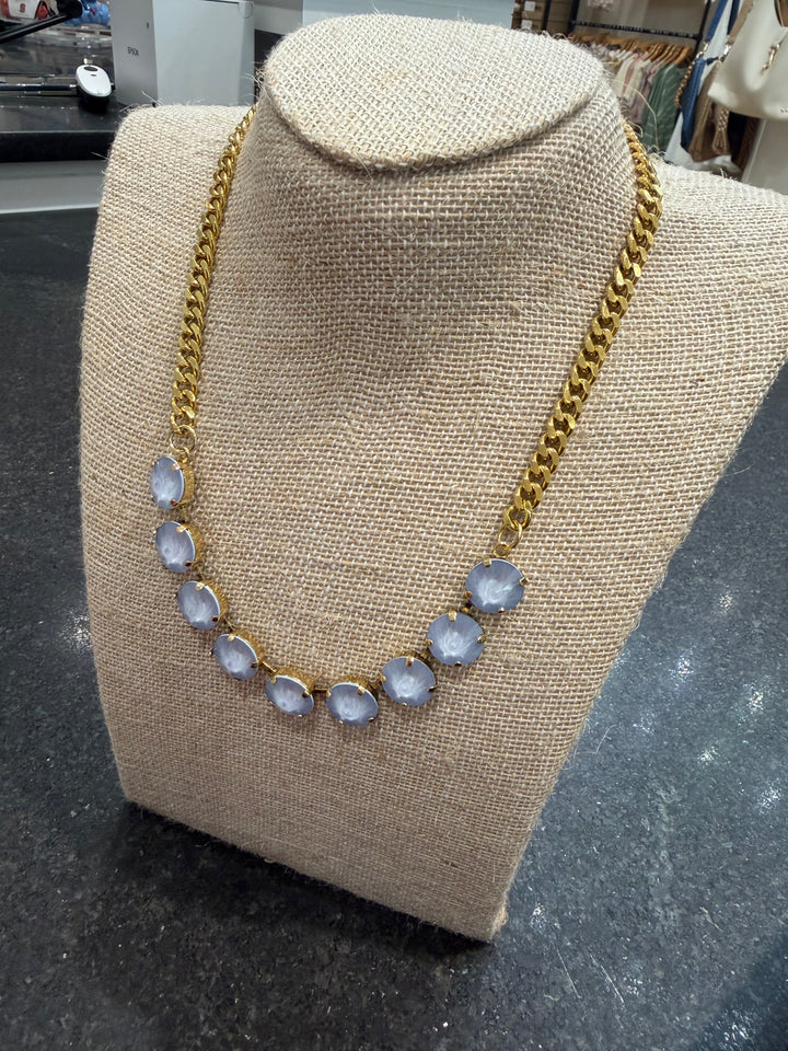 Tova Jewelry Mini Sofia Necklace - Ultra Baby Blue