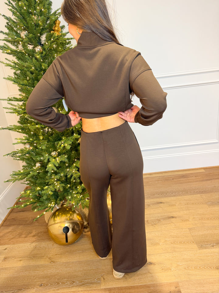 Spanx Umber Root Long Sleeve Jumpsuit