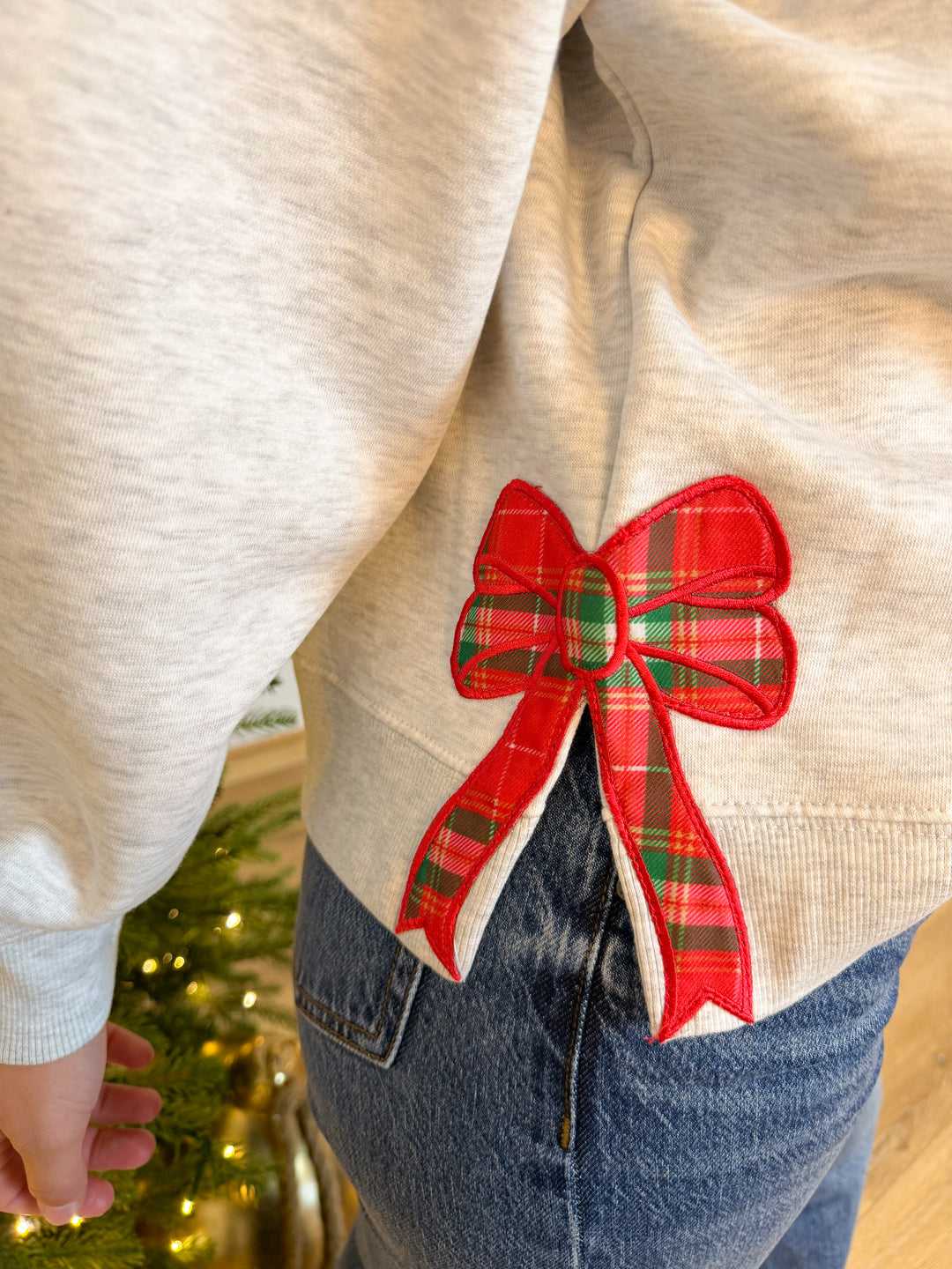 Merry &amp; Bowtiful Mock Neck Sweatshirt