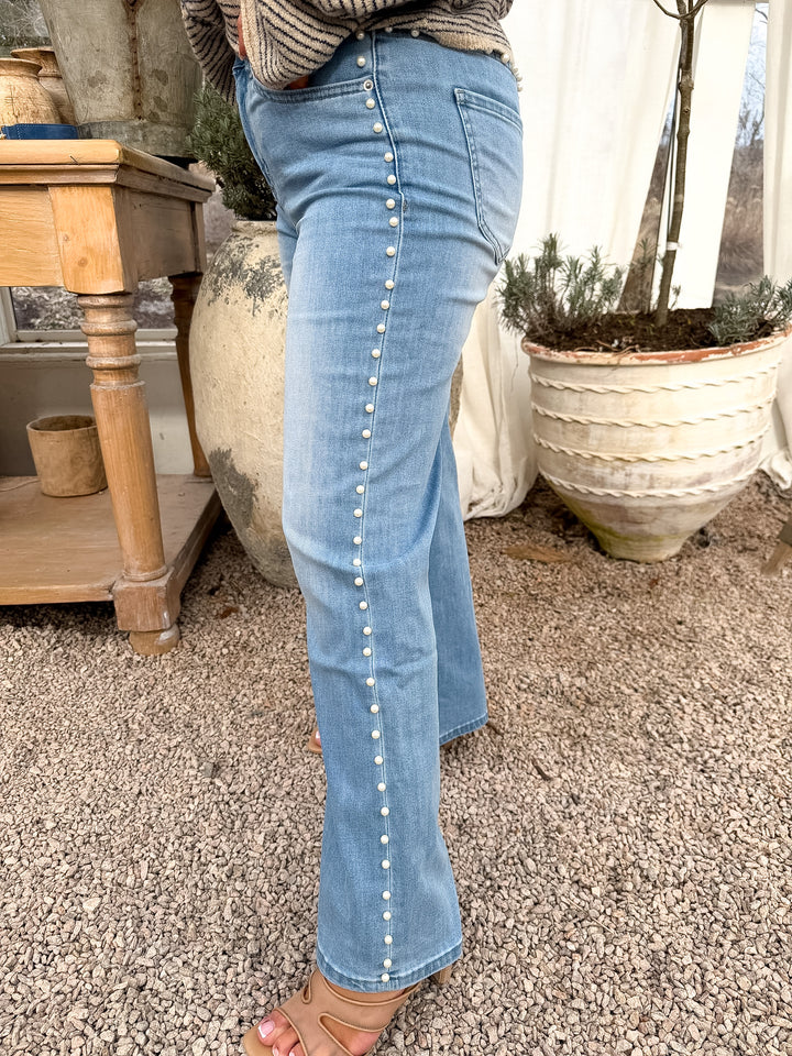 PRETTY PEARL WIDE LEG JEAN
