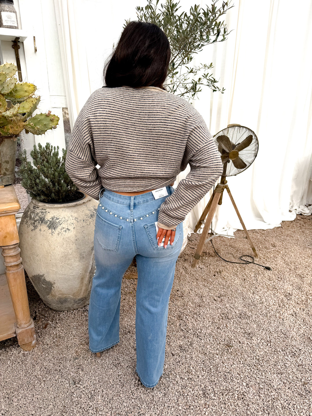 PRETTY PEARL WIDE LEG JEAN