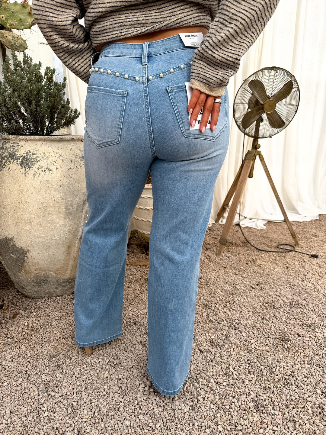 PRETTY PEARL WIDE LEG JEAN