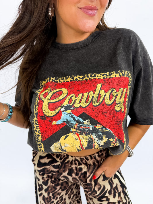 Leopard Cowboy Graphic Tee