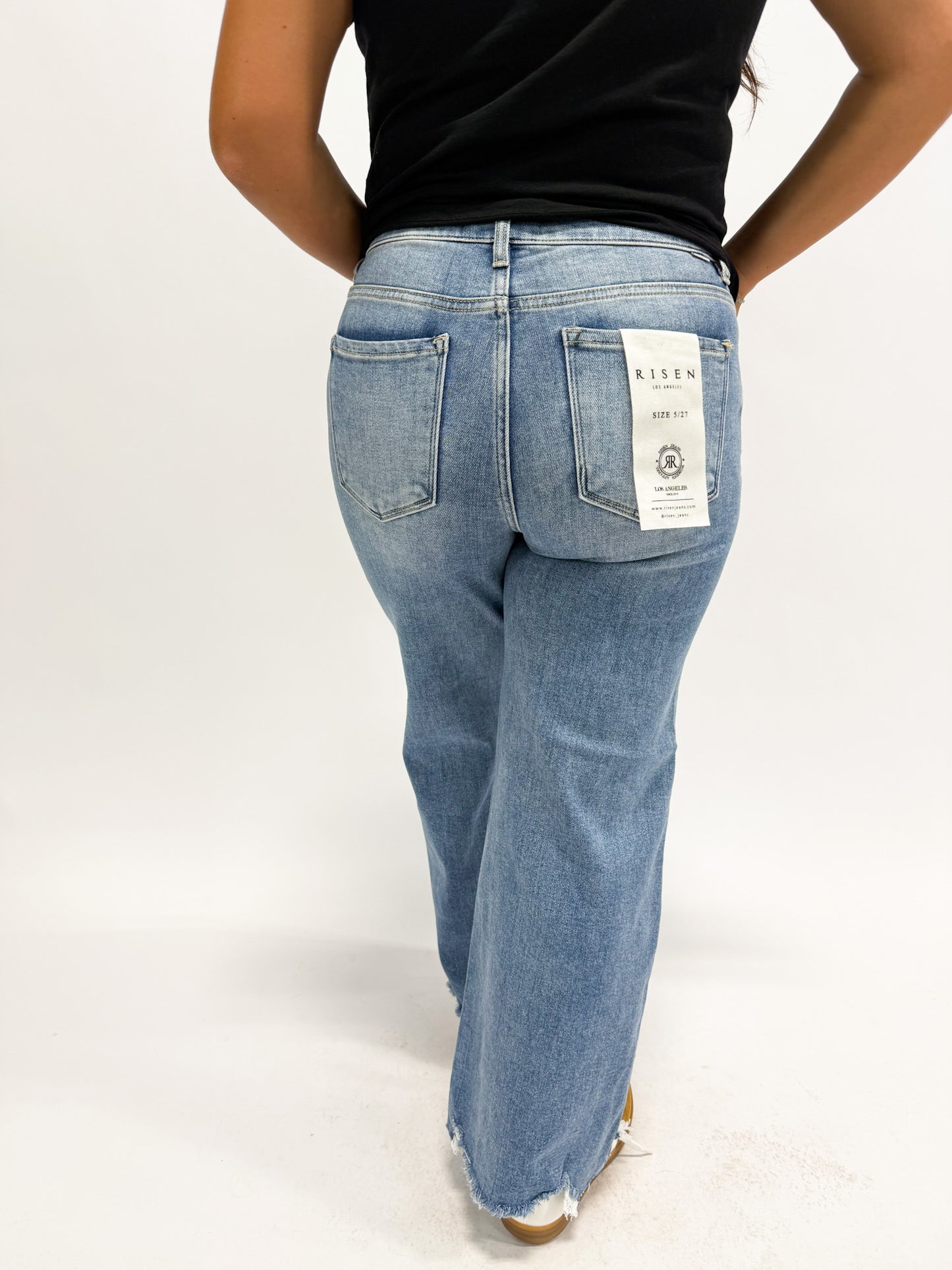 Fall Leaves High Rise Wide Leg Jean