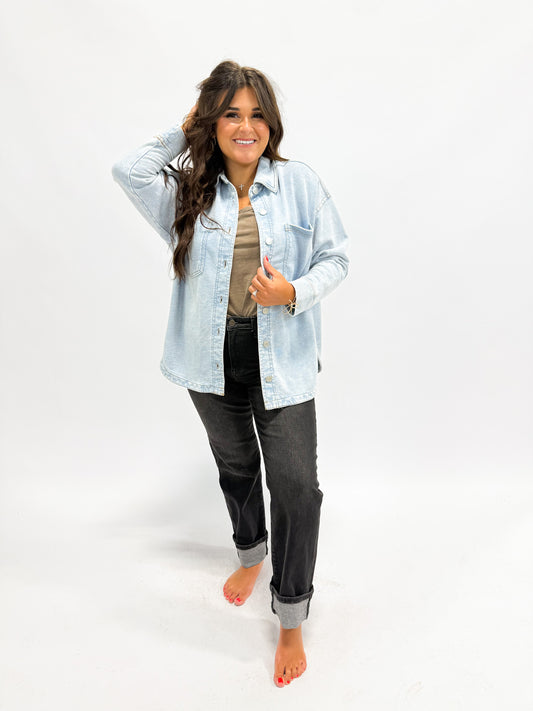 Z SUPPLY All Day Knit Denim Jacket