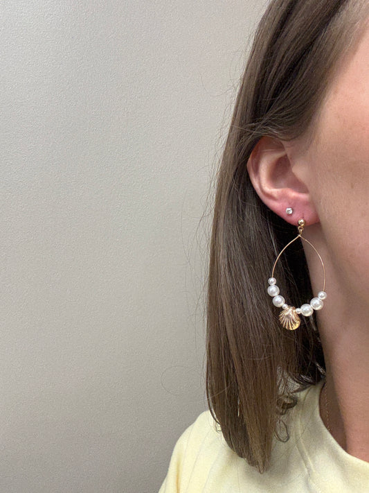 Shell Pearl Earring