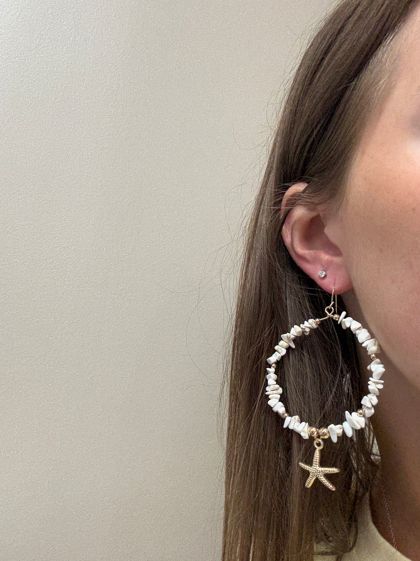 Starfish Shell Earring