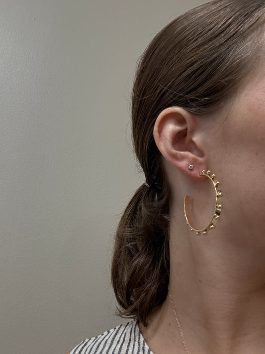Ball Hoop Earring