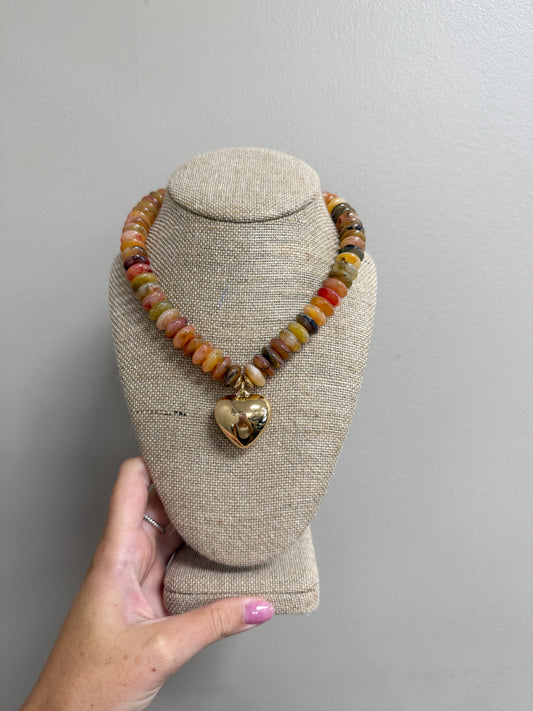 Beaded Heart Necklace