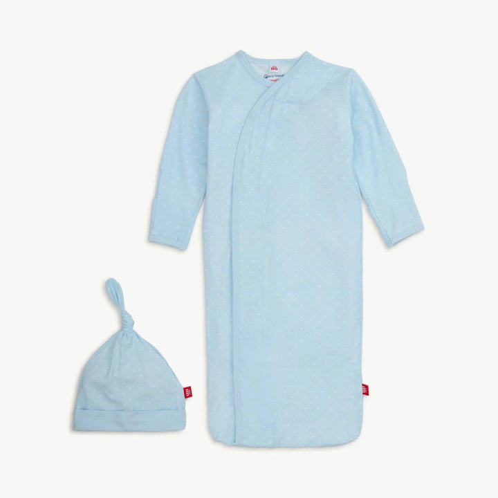 MAGNETIC ME - PIN DOT BLUE GOWN &amp; HAT SET