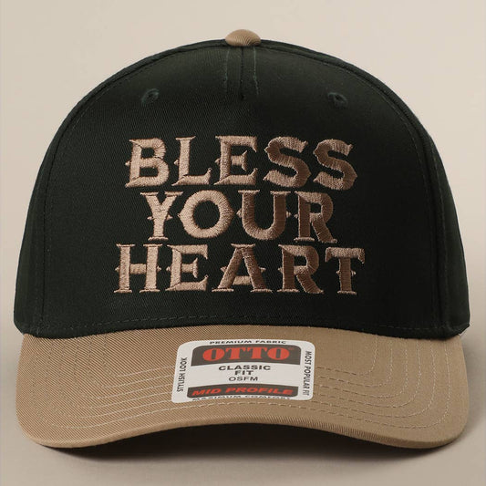 BLESS YOUR HEART Embroidery Trucker Hat