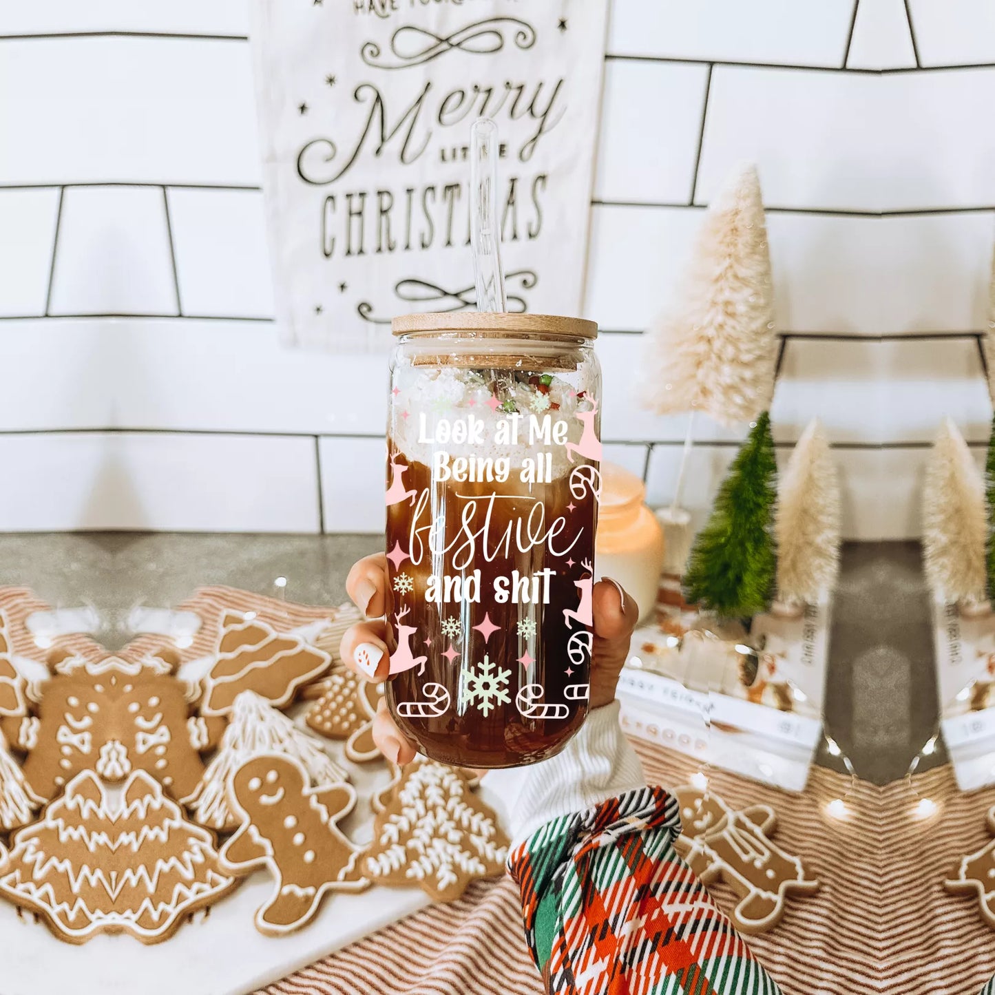 Christmas Glass Tumbler