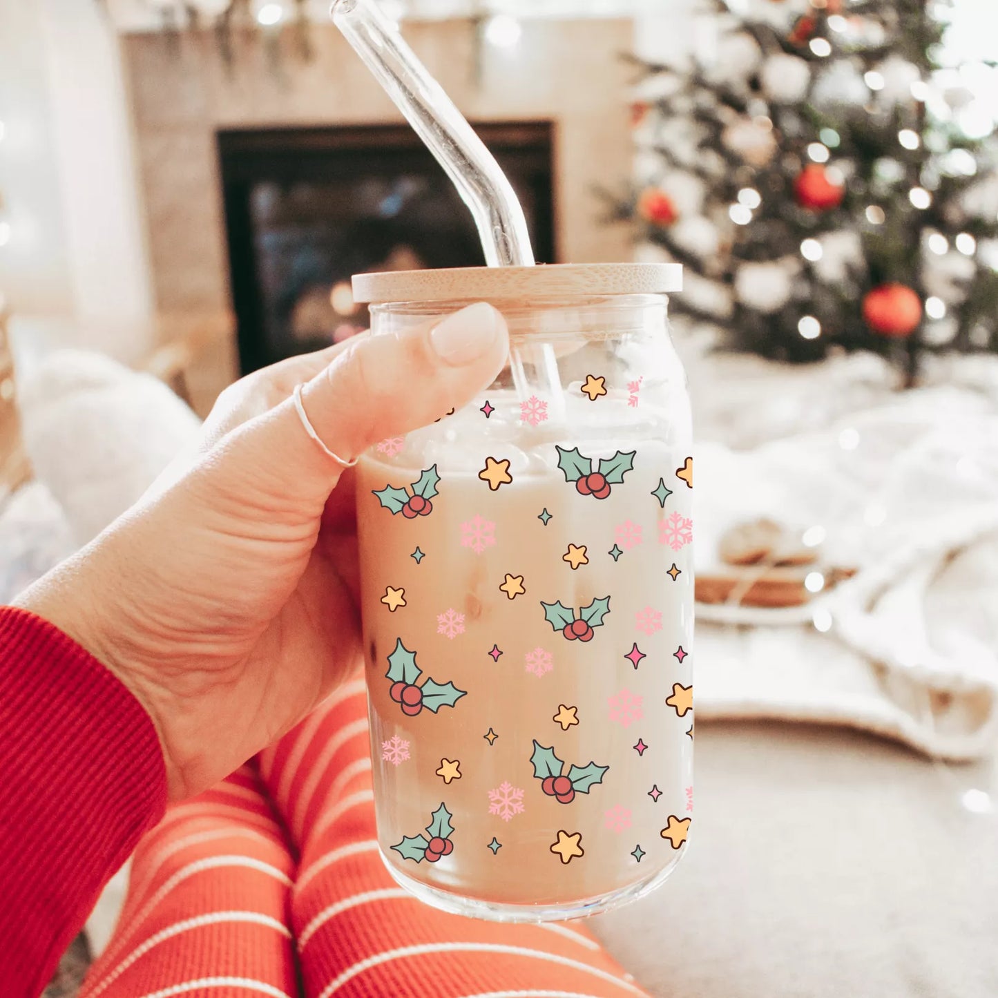 Christmas Glass Tumbler