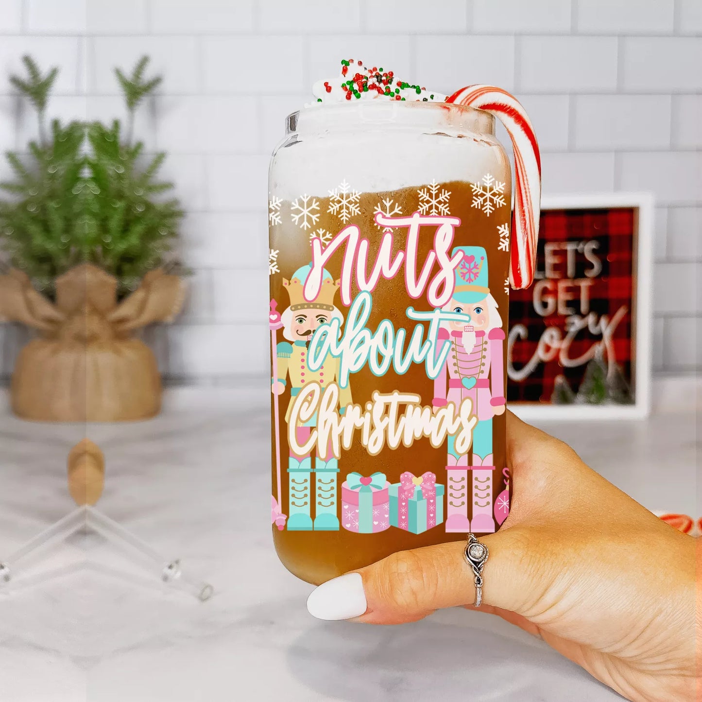 Christmas Glass Tumbler